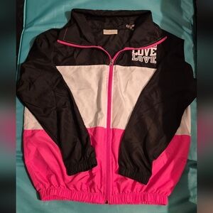 Bobbie Brooks Black, White, and Pink Utility Jacket